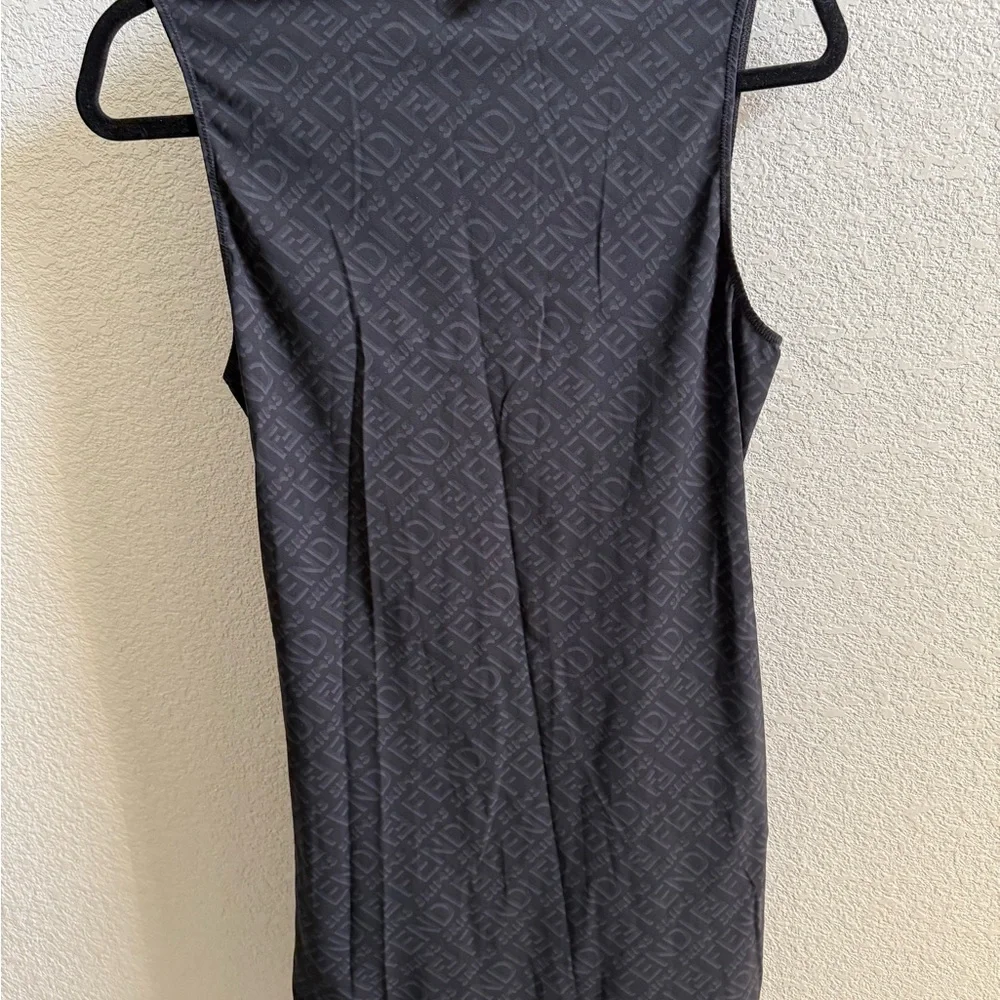 SKIMS X FENDI LOGO BLACK MID THIGH ROMPER SZ XL-Never Worn - Picture 8 of 8